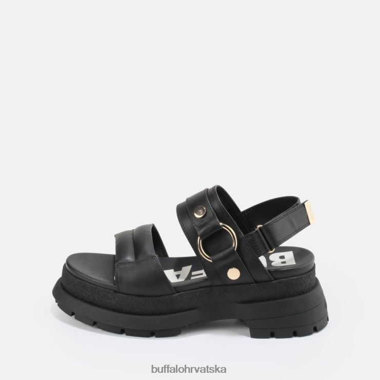 crno Buffalo rude ring sandala s platformom veganska |sandale TDD6T154